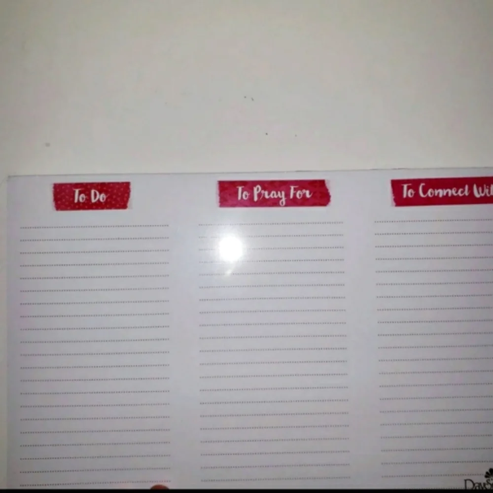 DaySpring To Do Daily Desk Pad Floral Lined
